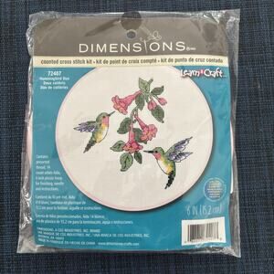 NEW Dimensions Hummingbird Duo Beginner Cross Stitch Kit Learn a Craft #72407